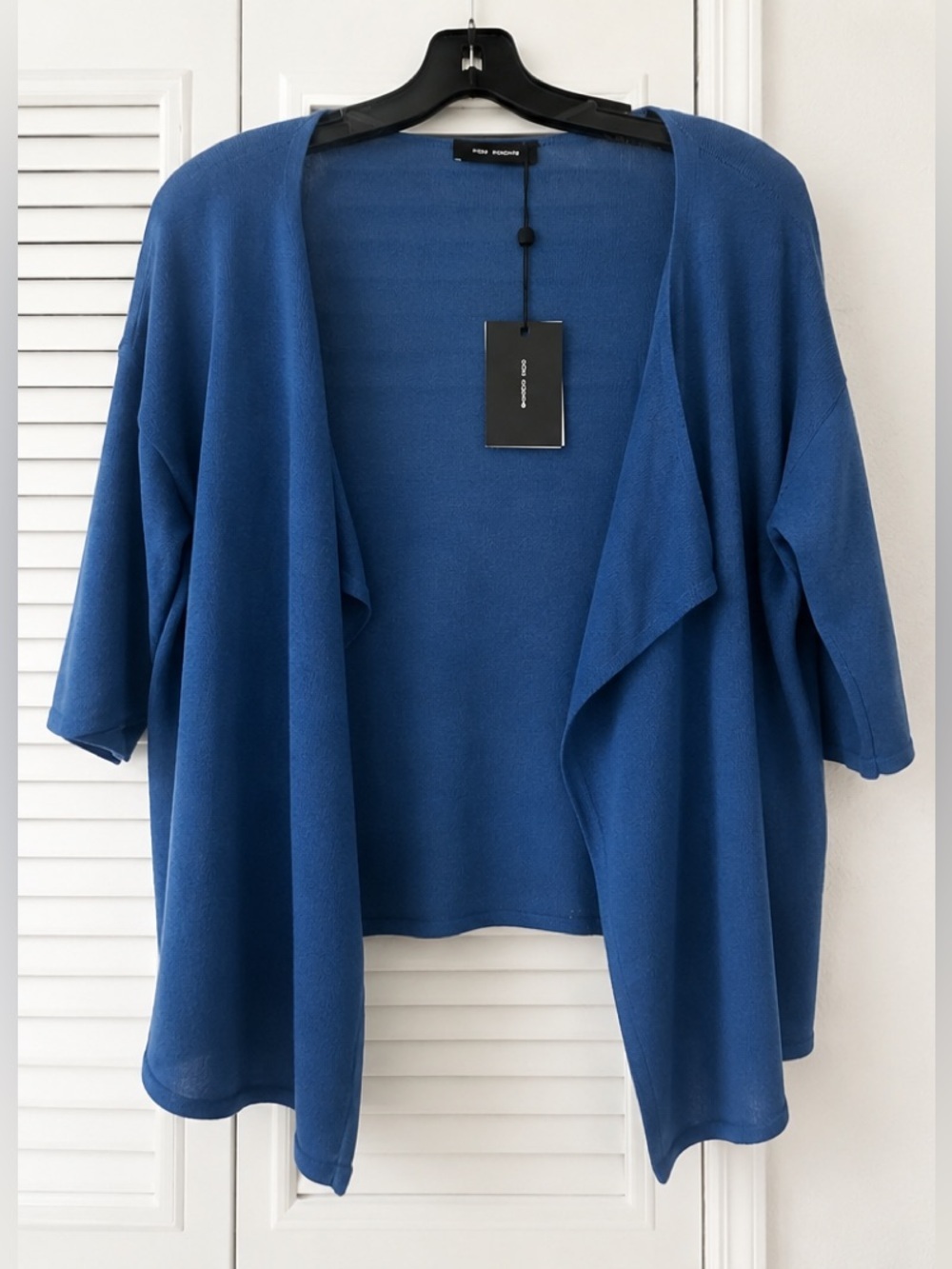 Cop. Copine deep teal Open Front Draped Cardigan  SMALL NWT